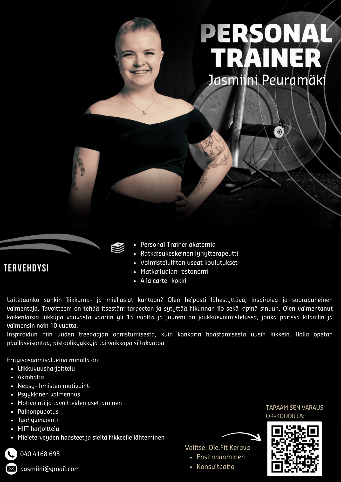Jasmiini Peuramäki Personal trainer